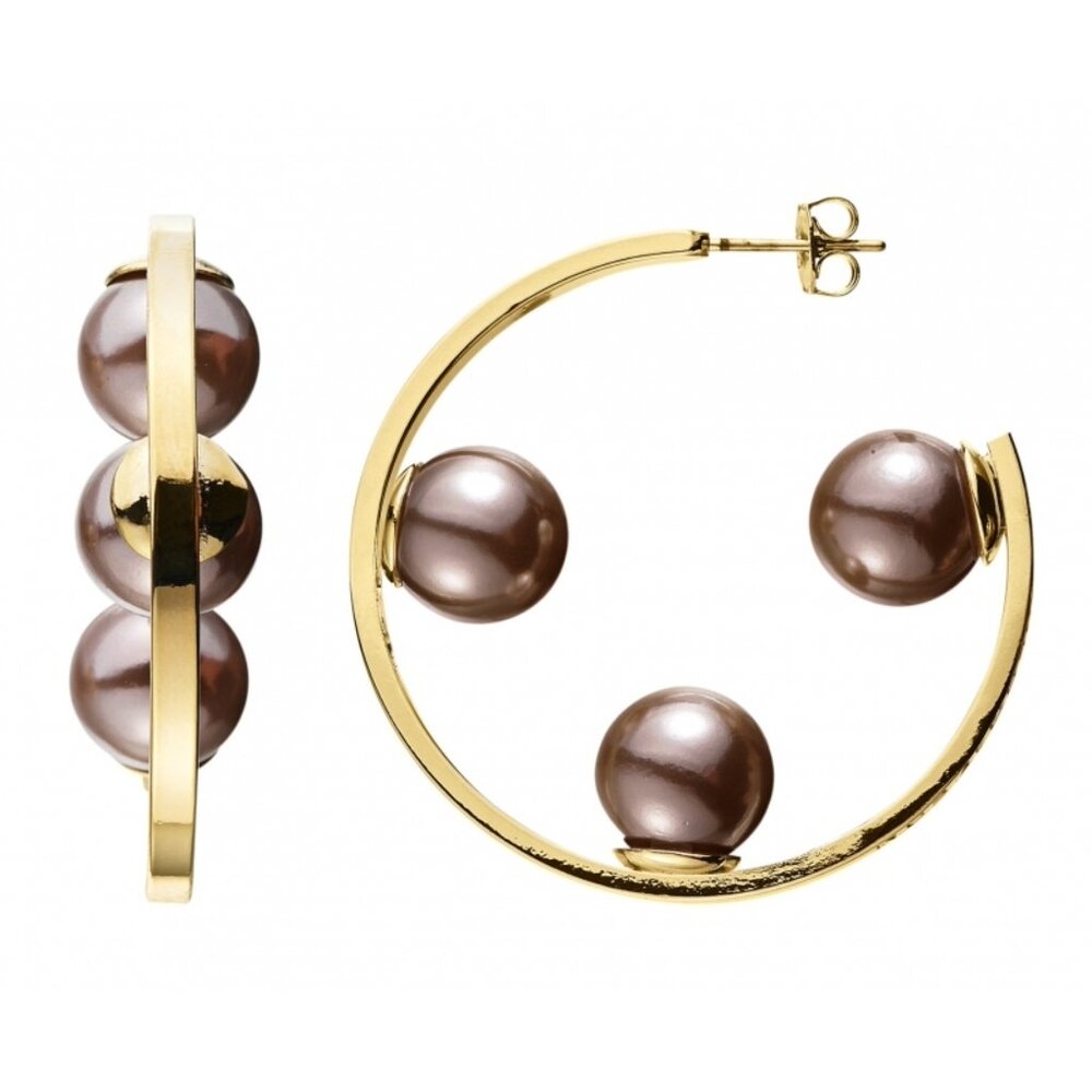 Dyrberg/Kern Orianne pearl hoop earrings